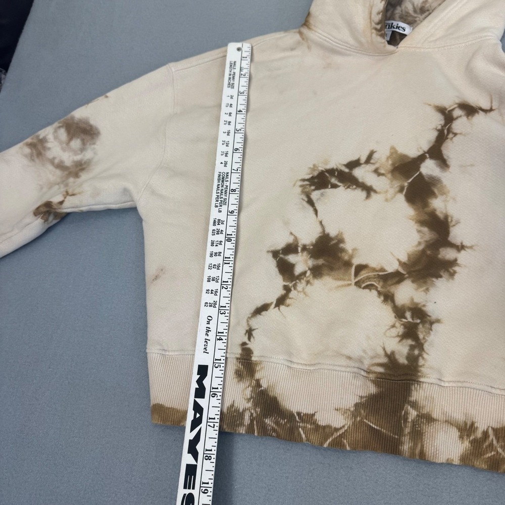 Frankies‎ Bikinis Sweatsuit Set Sz S Tie Dye Cropped Hoodie Joggers Tan Brown - Picture 7 of 16